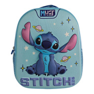 Luna: Must Team 3D Stitch z vzorcem vesolja, zaobljen nahrbtnik za vrtec 26x10x32 cm