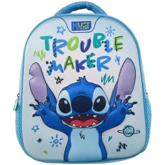 Luna: Must Team 3D Stitch zaobljen otroški nahrbtnik za vrtec 26x10x32 cm