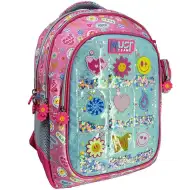 Luna: Must Team nahrbtnik za šolo z zaobljenimi robovi, 3 predalčki, z nasmeškom in dobrimi vibracijami, 32x18x43 cm