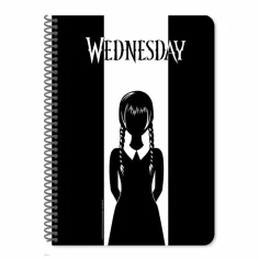 Luna: Wednesday črtasta spiralna beležka A/4, 60 strani, v dveh različicah, 1 kos slika 3