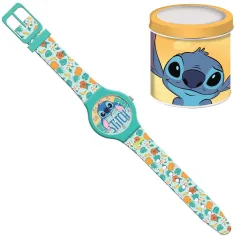 Luna: analogna zapestna ura z motivom Disney Stitch v kovinski darilni škatli