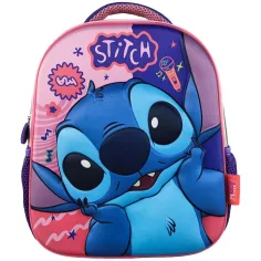 Luna: zaobljen nahrbtnik za vrtec Must Team z vzorcem 3D Stitch 26 x 10 x 32 cm