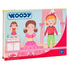 Magnetna sestavljanka v škatli - Modni salon - Woodyland