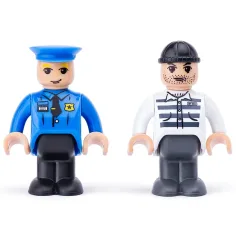 Magnetni policijski avto s prikolico - Woodyland slika 3