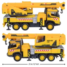 Majoretka: Volvo tovornjak z dvigalom, svetlobo in zvokom, 22 cm - Simba Toys slika 3