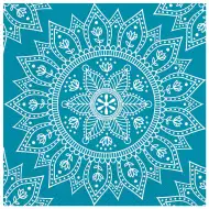 Mandala modro-bela 2-slojna papirnata servieta, paket 20 kosov