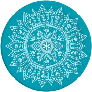 Mandala modro-beli papirnati krožniki, set 8 kosov, 23 cm