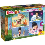 Maša in medved Maša potuje po svetu 24-delna maxi talna sestavljanka 70x50 cm - Lisciani