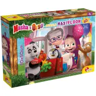 Maša in medved presenečenje zabava 60-delna maxi talna sestavljanka 70x50 cm - Lisciani