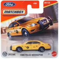 Matchbox: Ford Police Interceptor rumeni avtomobilček 1/64 - Mattel