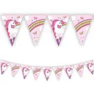 Mavrični samorog zabavna zastavica