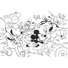 Miki Miška 2 v 1 250-delni puzzle in pobarvanka 50x35 cm - Lisciani slika 3
