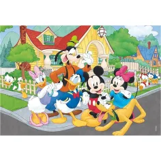 Miki Miška 2 v 1, 2x12-delni maxi puzzle in pobarvanka - Lisciani slika 4