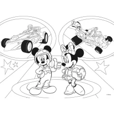 Miki Miška 2 v 1 maxi 24-delni puzzle in pobarvanka 70x50 cm - Lisciani slika 2