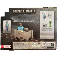 Minecraft: Film – Steve in komplet igrač z rudniškim vozičkom – Mattel slika 2