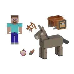 Minecraft: komplet figur Steve in osel - Mattel slika 2