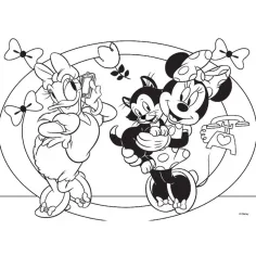 Minnie miška 2 v 1 maxi 24-delni puzzle in pobarvanka 70x50 cm - Lisciani slika 2