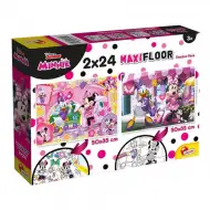 Minnie miška 2 v 1 maxi 2x24-delni puzzle in pobarvanka 50x35 cm - Lisciani