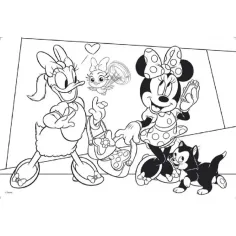 Minnie miška 2 v 1 maxi 2x24-delni puzzle in pobarvanka 50x35 cm - Lisciani slika 3