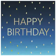 Modre barvne rojstnodnevne papirnate serviete z napisom "Happy Birthday", dvoplastne, pakiranje po 20 kosov.