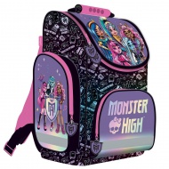 Monster High črno-vijoličen ergonomski šolski nahrbtnik, 35,5x27,5x16cm