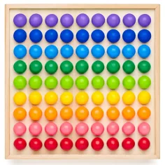 Montessori mavrične kroglice razvojna igra - Woodyland slika 3