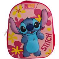 Must: Stitch zaobljen nahrbtnik za vrtec s 3D vzorcem 26x10x32cm