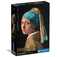 Muzejska zbirka: Johannes Vermeer - Dekle z bisernim uhanom 1000-delna sestavljanka s posterjem - Clementoni