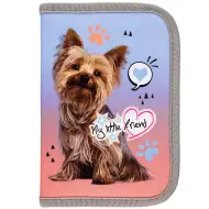 My Little Friend - Grey Yorkie vzorčast peresnica z zavihkom 21x14x3,5cm