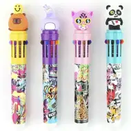 Nebulo: 10-barvni kemični svinčnik z zabavnimi živalskimi motivi, več vrst, 1 kos