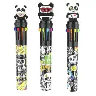 Nebulo: 10-barvno kroglično pero Panda dizajn, več vrst, 1 kos