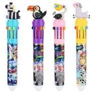 Nebulo: 10-barvno kroglično pero, Safari dizajn, več vrst, 1 kos