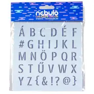 Nebulo: Črke plastična šablona