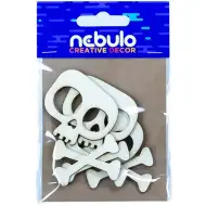 Nebulo: Kartonska dekoracija lobanj, set 6 kos