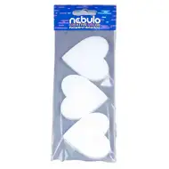 Nebulo: Polistirenska dekoracija srca, set 3 kosov