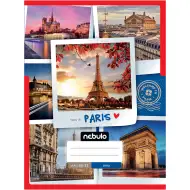 Nebulo: Šivana gladka Pariz vzorčasta beležnica 80-32 A/4