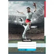 Nebulo: Šolski zvezek s sponami, motiv nogomet HUN, karo, 27-32, A/5