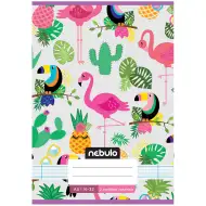 Nebulo: Spet zvezan črtast zvezek za 2. razred s tukanjim vzorcem, 16-32 A/5