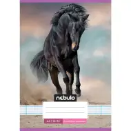 Nebulo: Speta 2. razred črtasti zvezek A5 16-32 Srčkan vzorec - Konjički