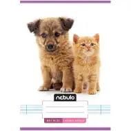 Nebulo: Speta črtasta zvezek za 1. razred z motivom psa in mačke 14-32 A/5