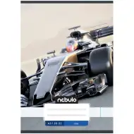 Nebulo: Speta zvezek z motivom dirkalnega avtomobila, brez črt, 20-32 listov, A/5