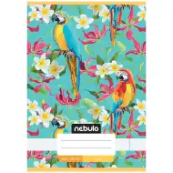 Nebulo: Speta zvezek z vzorcem papige, brez črt, 20-32 listov, A/5