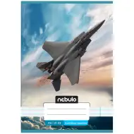 Nebulo: Spetačena črtasta beležka z vzorcem lovskega letala za 4. razred 21-32 A/5