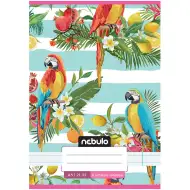 Nebulo: Zvezana črtasta zvezek s papagajskim vzorcem za 4. razred 21-32 A/5