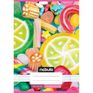 Nebulo: Zvezek s črtami za 4. razred, motiv Candy, A/5 21-32