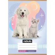 Nebulo: Zvezek s kvadratki z motivom psa in mačke A/5 27-32