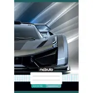 Nebulo: Zvezek z motivom športnega avtomobila s kockastim vzorcem, 27-32 A/5