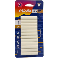 Nebulo: naravno bela modelirna masa, 12-delni komplet, 150 g