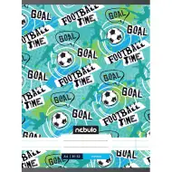 Nebulo: speti zvezan črtasti zvezek z napisom "football time" 81-32 A/4