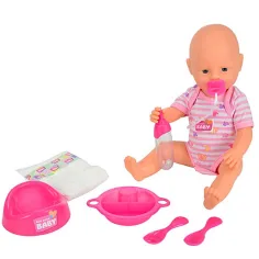 New Born Baby lutka, ki piški, s dodatki, 38 cm - Simba Toys slika 2